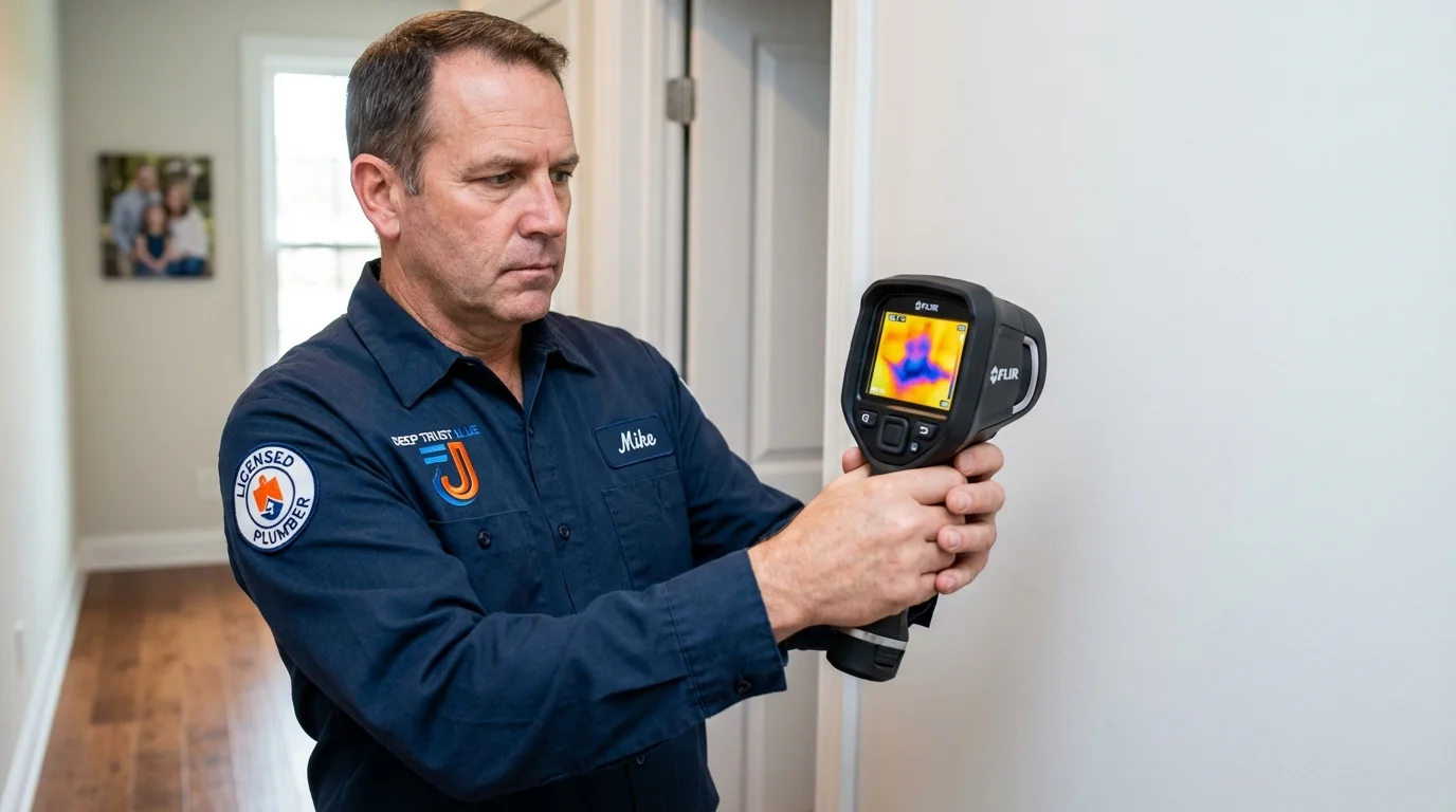 Thermal imaging leak detection by Johns Plumbing LLC in Pine